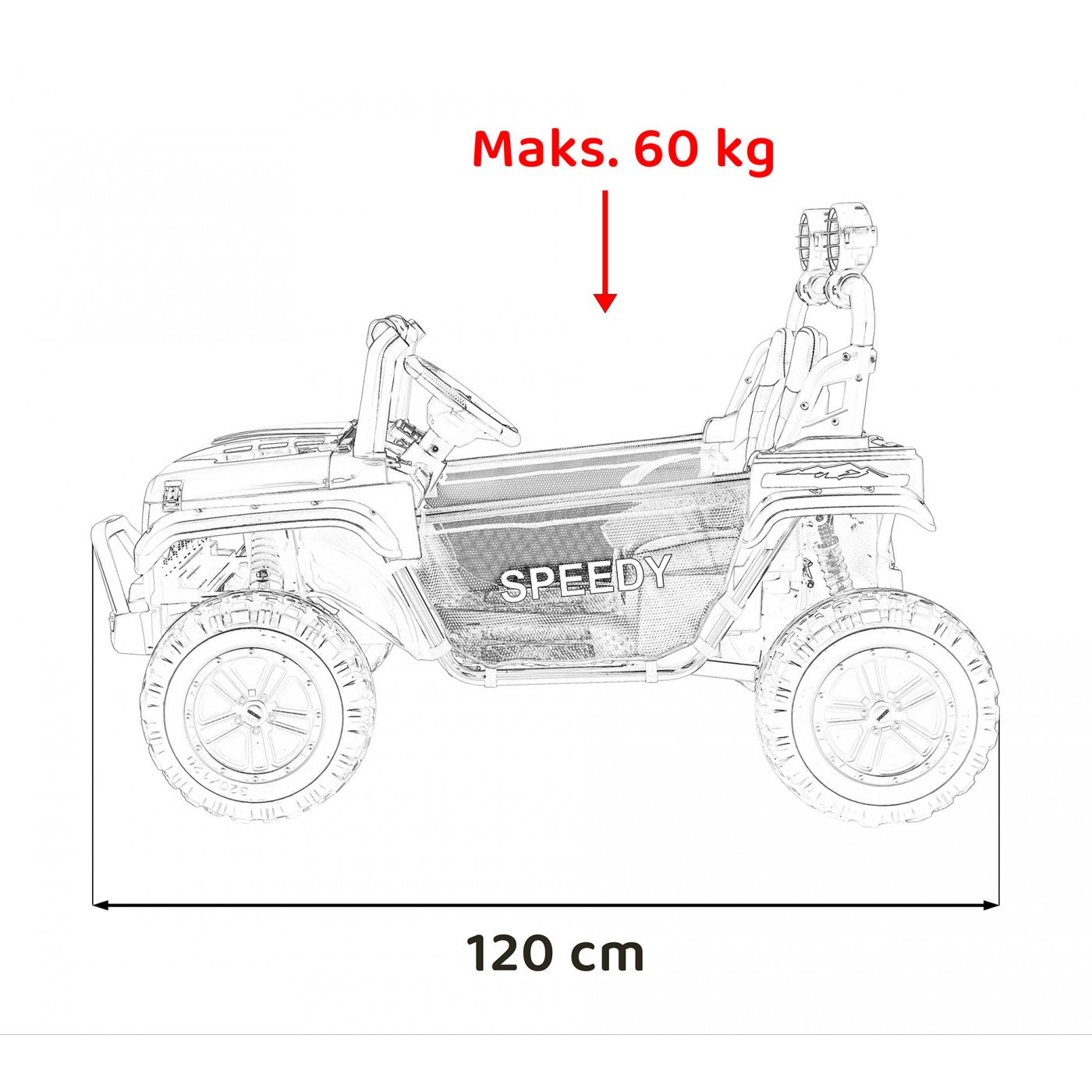 PASSION 4x4 Off-Road Vehicle Čierna