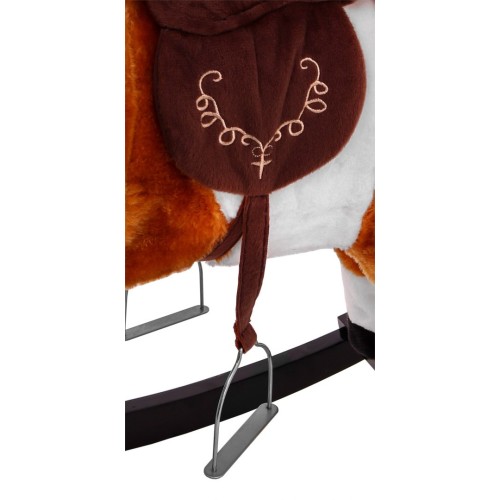 Kovbojský hojdací koník pre deti Svetlá hnedá + Interaktívne funkcie