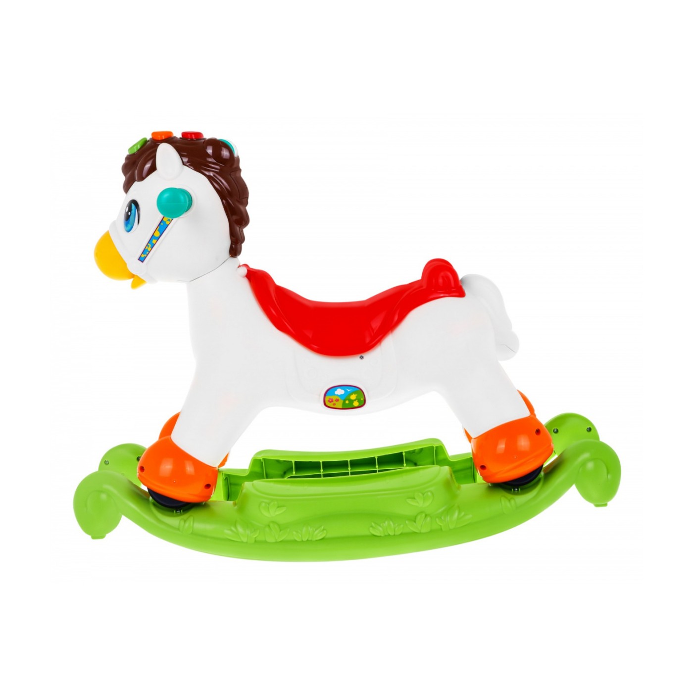 Hojdací koník odrážadalo 2v1 pre deti 18m+ Interaktívne funkcie + Zvuky Svetlá
