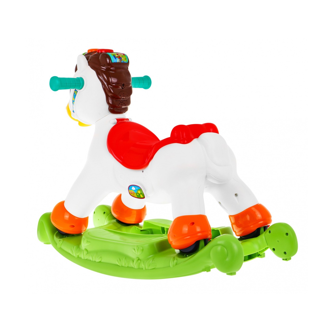 Hojdací koník odrážadalo 2v1 pre deti 18m+ Interaktívne funkcie + Zvuky Svetlá