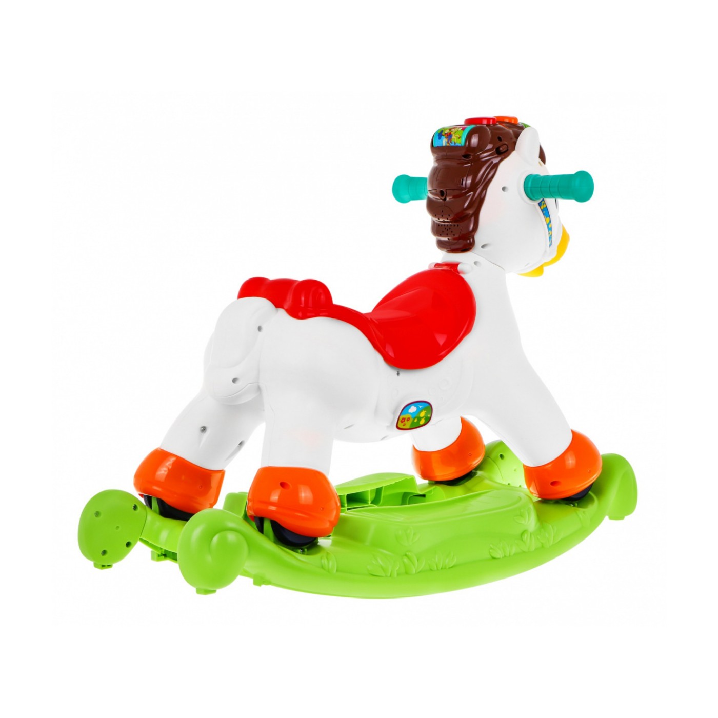 Hojdací koník odrážadalo 2v1 pre deti 18m+ Interaktívne funkcie + Zvuky Svetlá