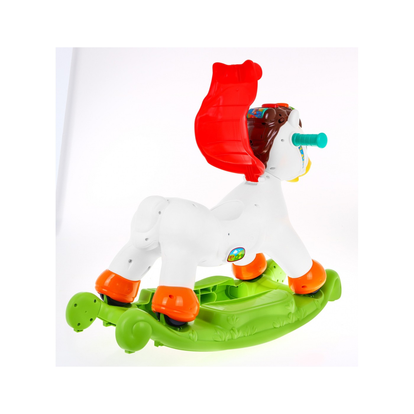 Hojdací koník odrážadalo 2v1 pre deti 18m+ Interaktívne funkcie + Zvuky Svetlá