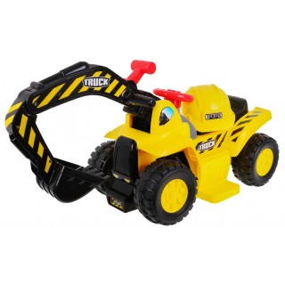 Detský bager na batériu elektrické vozidielko + Prilba + Pohyblivá lopata + Úložný priestor