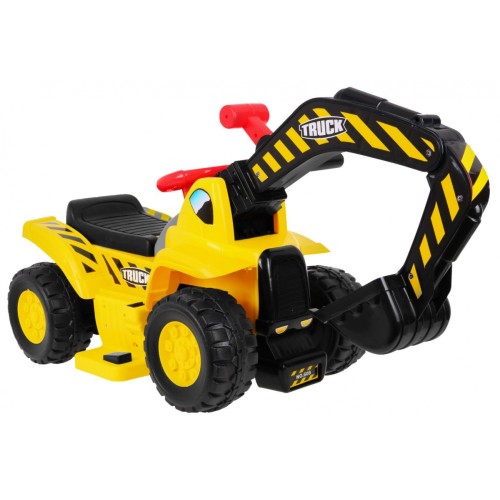 Detský bager na batériu elektrické vozidielko + Prilba + Pohyblivá lopata + Úložný priestor