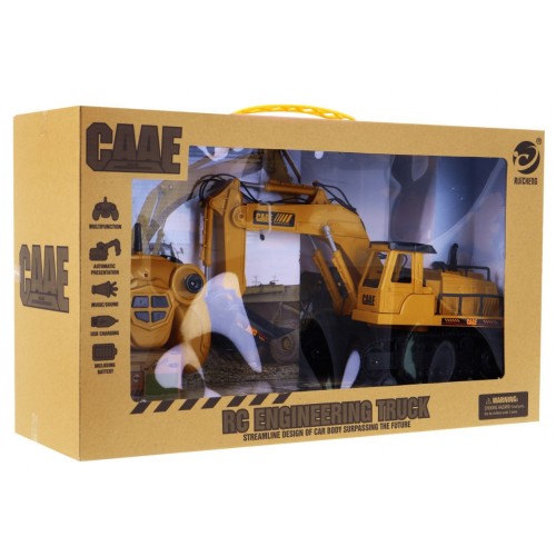 Diaľkovo ovládaný Báger pre deti 3+ Pohyblivé časti + Zvuky + Príslušenstvo