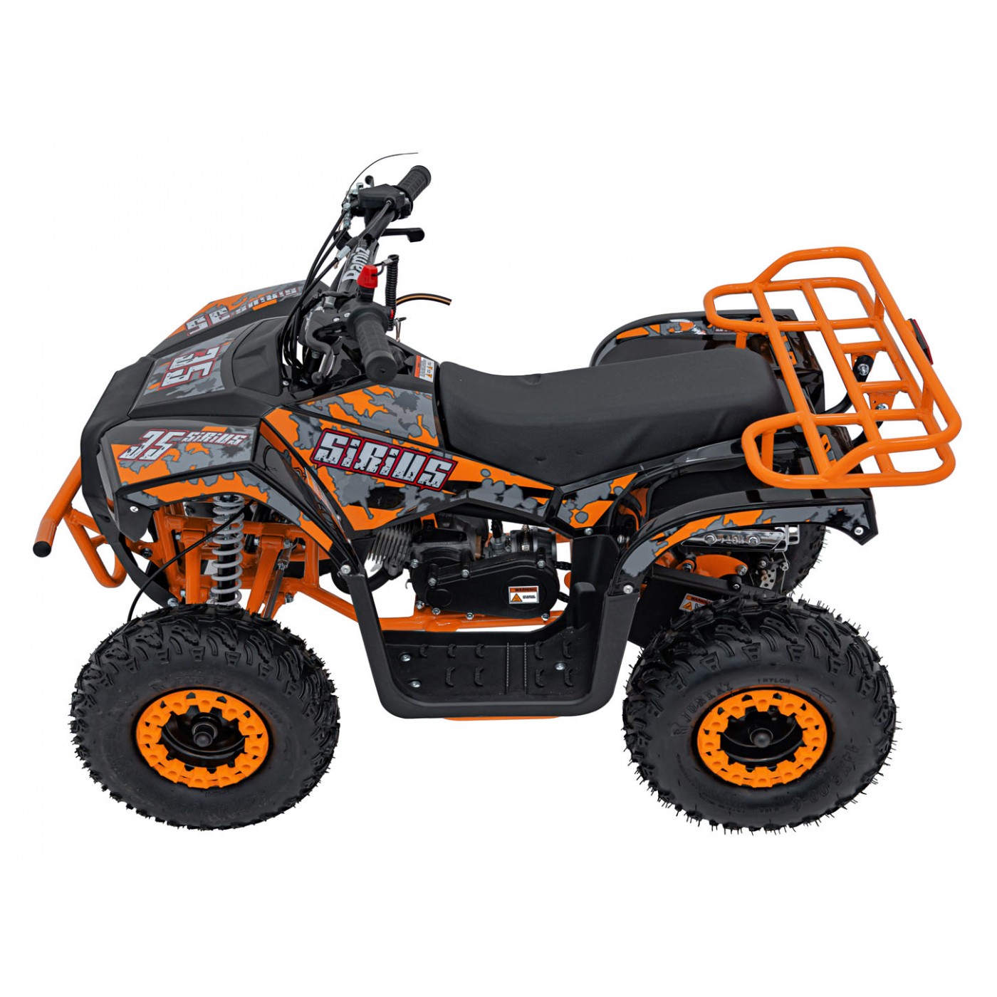 Oranžová spaľovacia štvorkolka SIRIUS 49CC