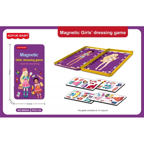 Mini magnetická šatňa pre dievča