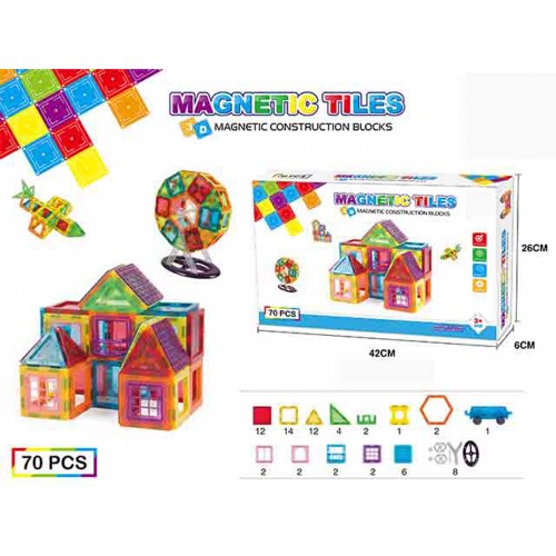Sada magnetických blokov 70 ks.