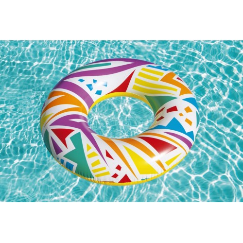 Plávací kruh Geometrické Tvary Biele BESTWAY