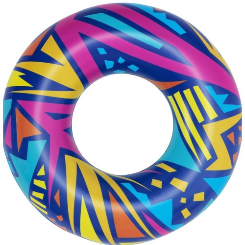 Plávací kruh Geometrické Tvary Modré BESTWAY