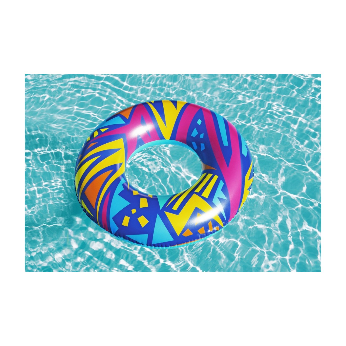 Plávací kruh Geometrické Tvary Modré BESTWAY