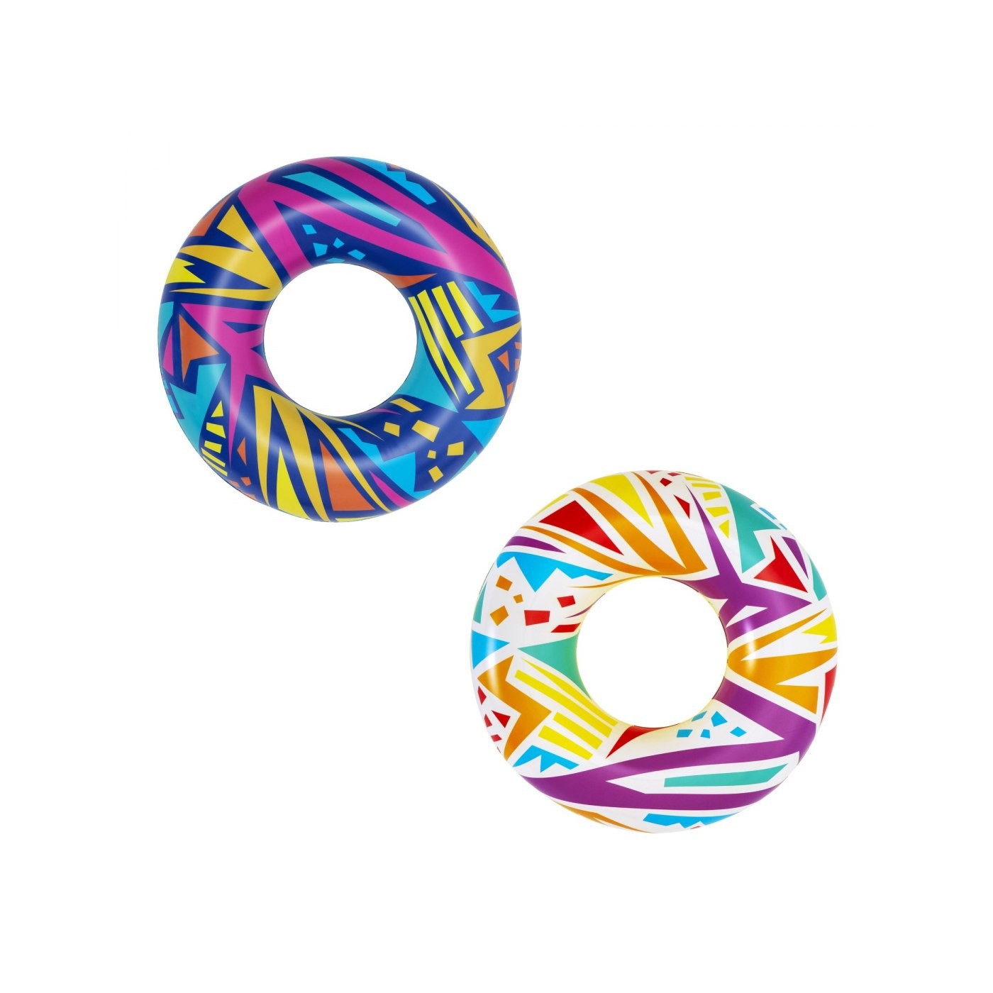 Plávací kruh Geometrické Tvary Modré BESTWAY