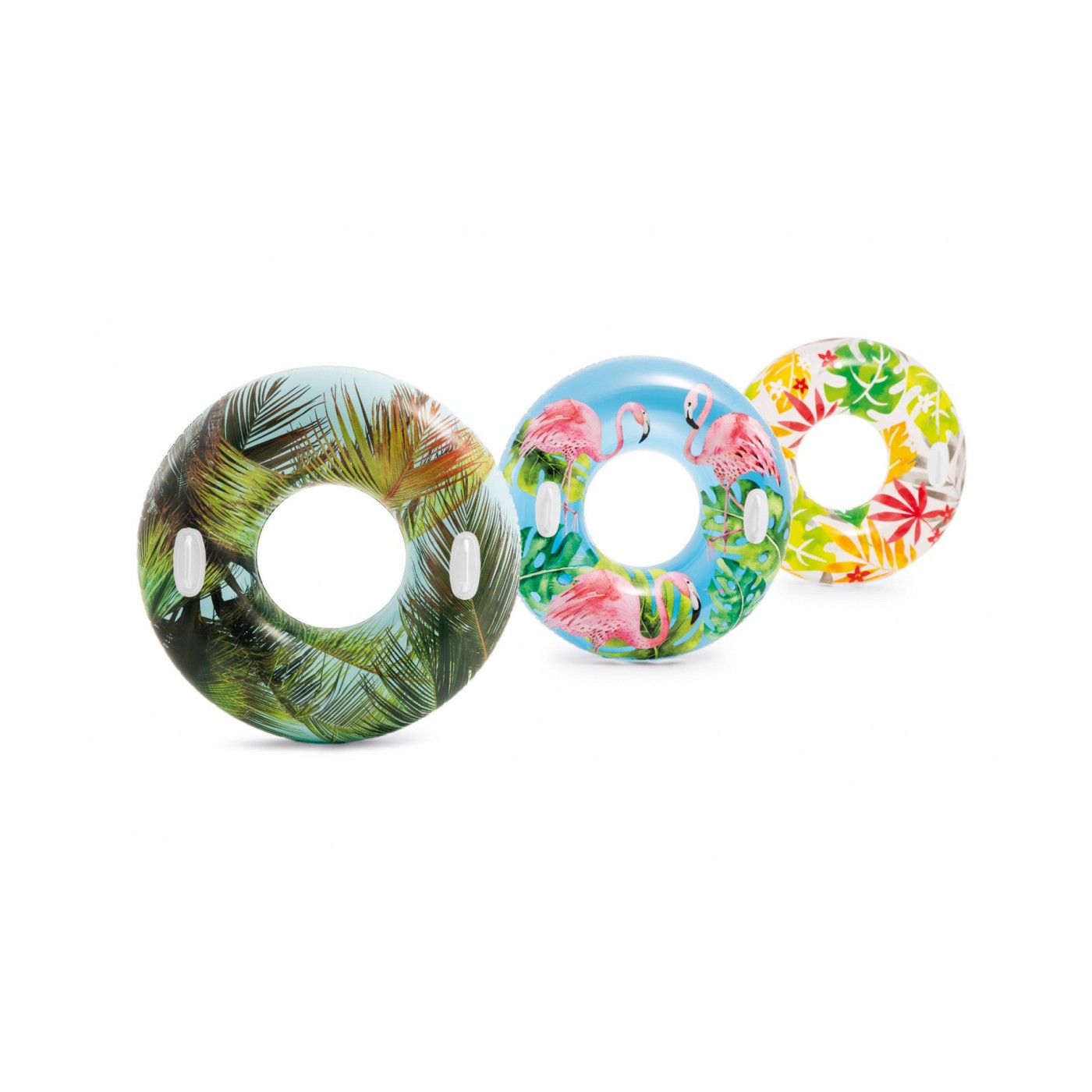 Plávací kruh TROPICAL INTEX Biele