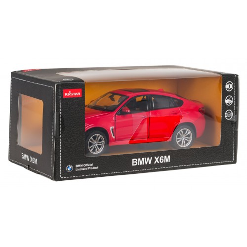 Kovové auto 1:24 BMW X6M Red RASTAR