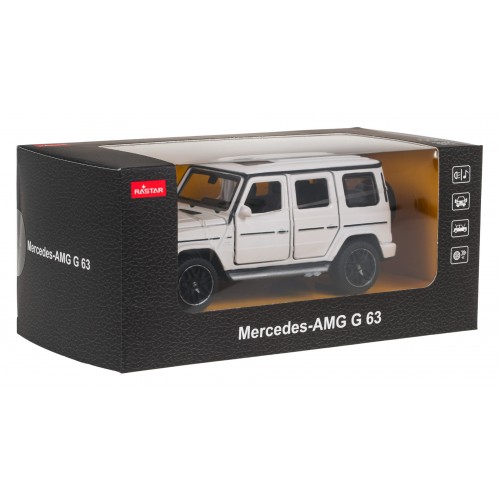 Kovové auto 1/32 Mercedes-Benz AMG G63 so zvukom White RASTAR