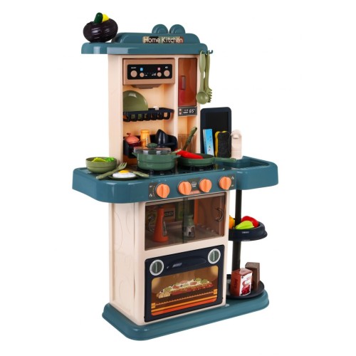 Multifunkčná 43 ks. Kuchyňa pre deti 3+ Kohútik s vodou + Interaktívny horák + Audio panel + Kriedová tabuľa