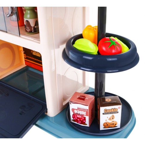 Multifunkčná 43 ks. Kuchyňa pre deti 3+ Kohútik s vodou + Interaktívny horák + Audio panel + Kriedová tabuľa