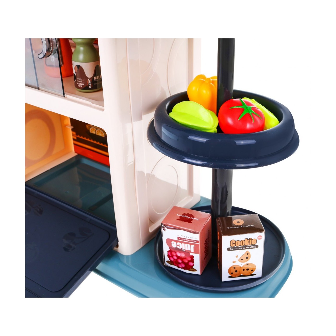 Multifunkčná 43 ks. Kuchyňa pre deti 3+ Kohútik s vodou + Interaktívny horák + Audio panel + Kriedová tabuľa