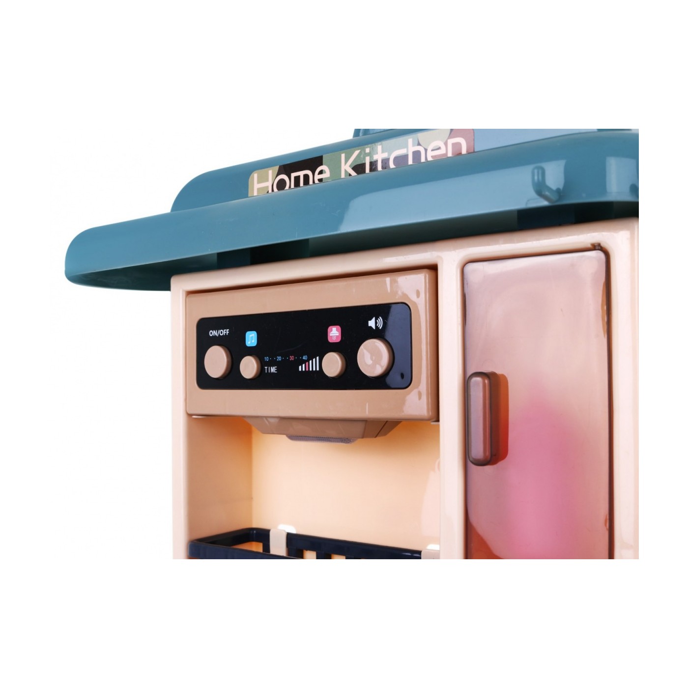 Multifunkčná 43 ks. Kuchyňa pre deti 3+ Kohútik s vodou + Interaktívny horák + Audio panel + Kriedová tabuľa