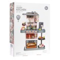 Multifunkčná 43 ks. Kuchyňa pre deti 3+ Kohútik s vodou + Interaktívny horák + Audio panel + Kriedová tabuľa