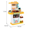 Kuchynský kútik Kuchyňa pre deti Žltý 43 ks. + Interaktívne efekty + Kohútik s vodou