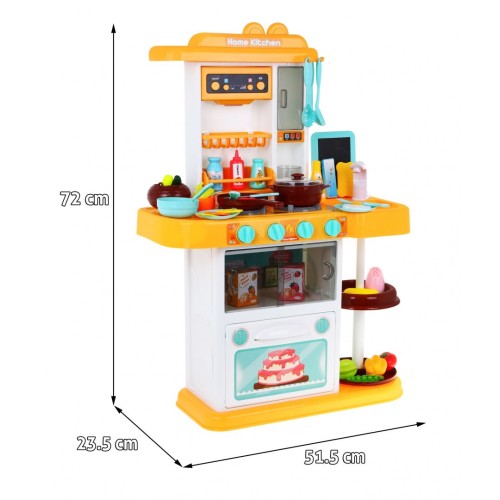 Kuchynský kútik Kuchyňa pre deti Žltý 43 ks. + Interaktívne efekty + Kohútik s vodou