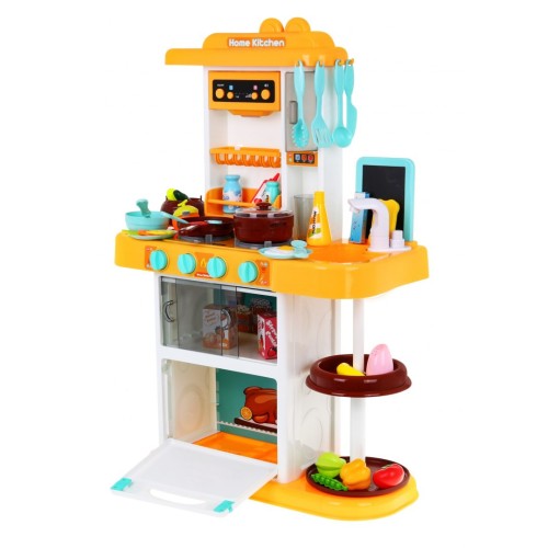 Kuchynský kútik Kuchyňa pre deti Žltý 43 ks. + Interaktívne efekty + Kohútik s vodou