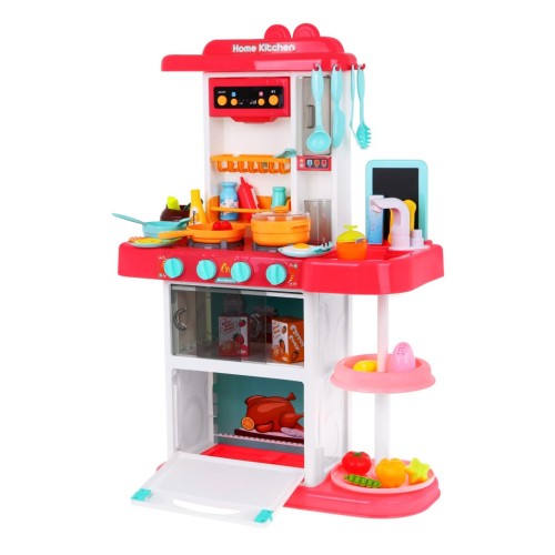 Kuchynský kútik Kuchyňa pre deti Ružový 43 ks. + Interaktívne efekty + Kohútik s vodou