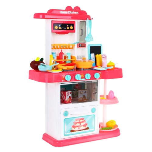 Kuchynský kútik Kuchyňa pre deti Ružový 43 ks. + Interaktívne efekty + Kohútik s vodou
