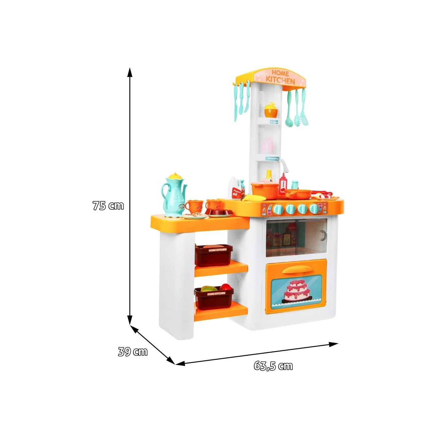 Kuchynský kútik 46 ks. Žltý Zástera Čiapka Kohútik s vodou