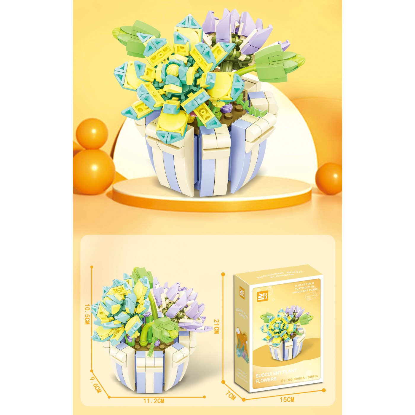 Sada kvetinových blokov 306 ks.