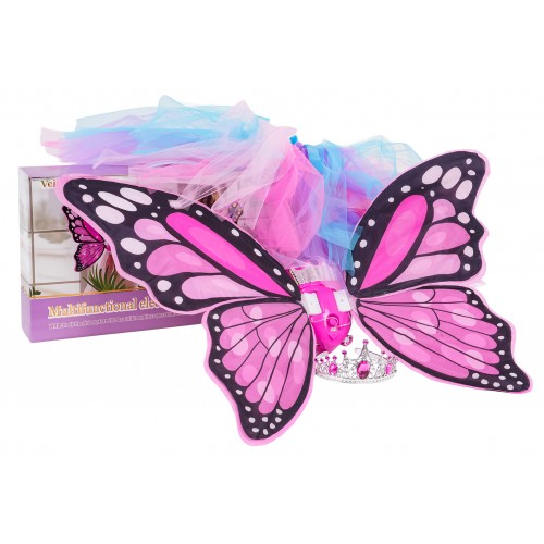 Set motýlích krídel + dúhové šaty