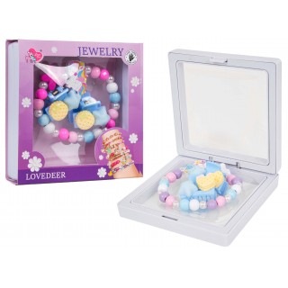 Sada šperkov s bielym kvetinovým jednorožcom