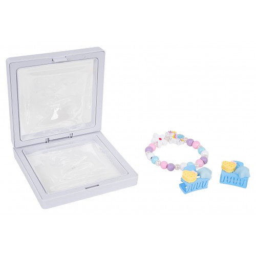 Sada šperkov s bielym kvetinovým jednorožcom