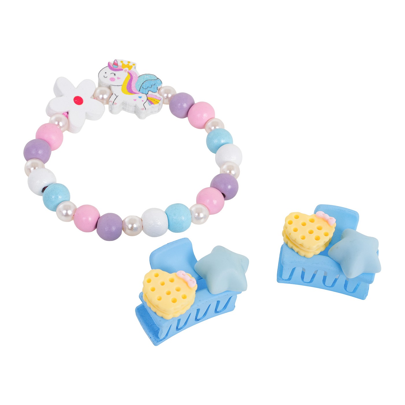 Sada šperkov s bielym kvetinovým jednorožcom