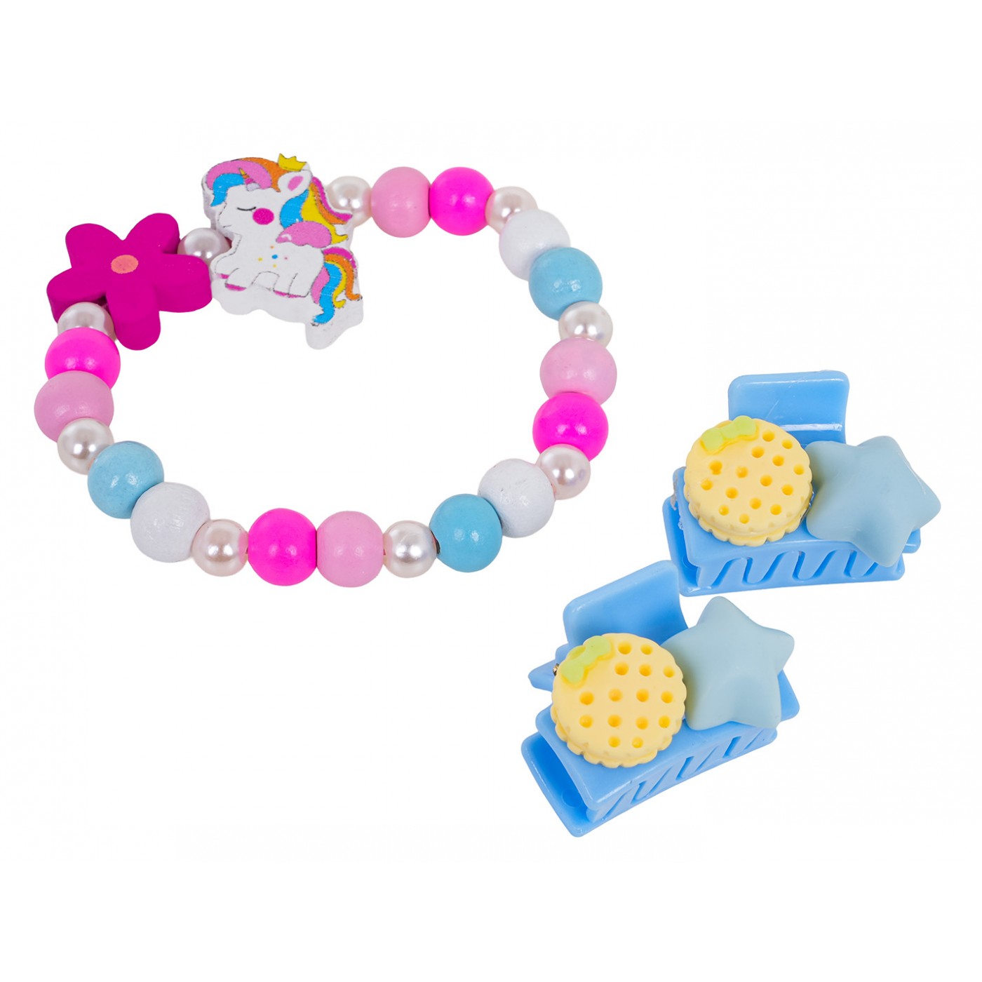 Sada šperkov s ružovým kvetinovým jednorožcom