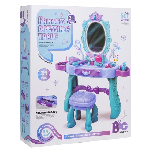 Fialový toaletný stolík Magic Princess