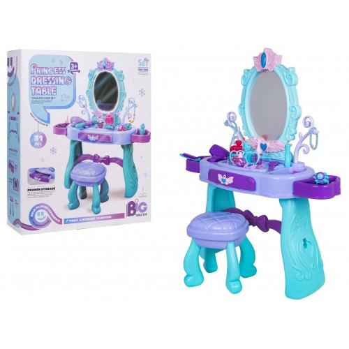 Fialový toaletný stolík Magic Princess