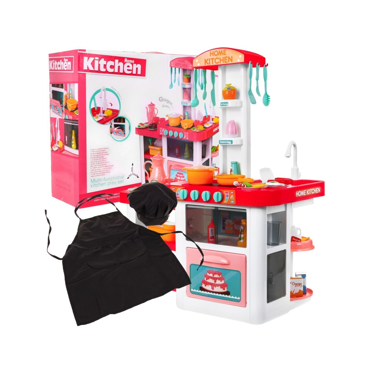 Kuchynský kútik 46 ks. Červený Kohútik s vodou Zástera Čiapka