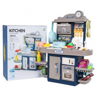 Modrá kuchyňa s funkciou svetla a zvuku + príslušenstvo