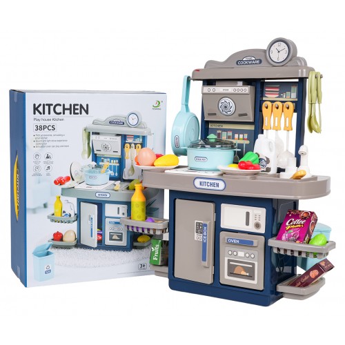 Modrá kuchyňa s funkciou svetla a zvuku + príslušenstvo