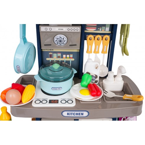 Modrá kuchyňa s funkciou svetla a zvuku + príslušenstvo