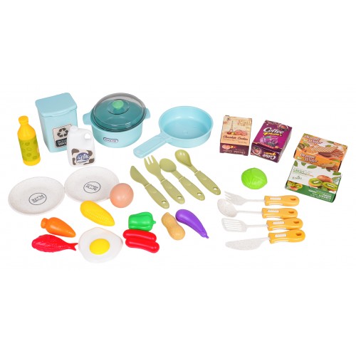 Modrá kuchyňa s funkciou svetla a zvuku + príslušenstvo