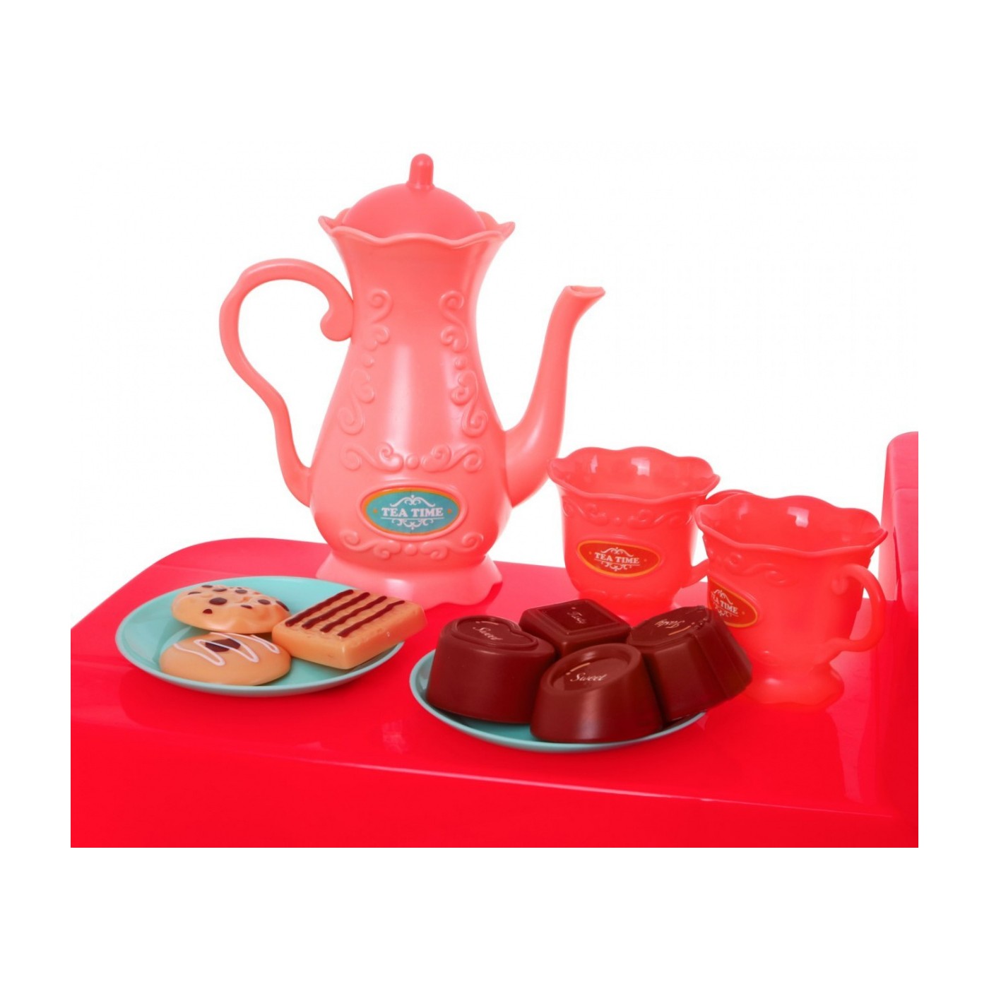 Kuchynský kútik 46 ks. Červený Kohútik s vodou Zástera Čiapka