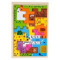 Drevené puzzle so zvieratkami