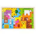 Drevené puzzle so zvieratkami