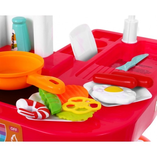 Kuchynský kútik 46 ks. Červený Kohútik s vodou Zástera Čiapka