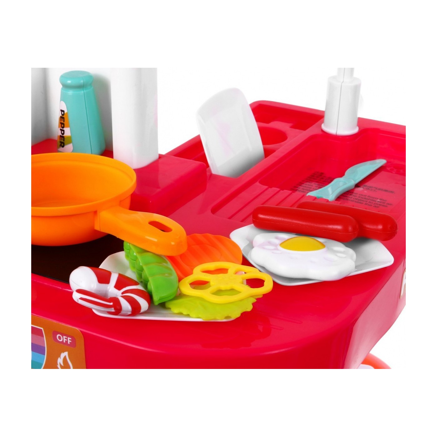 Kuchynský kútik 46 ks. Červený Kohútik s vodou Zástera Čiapka