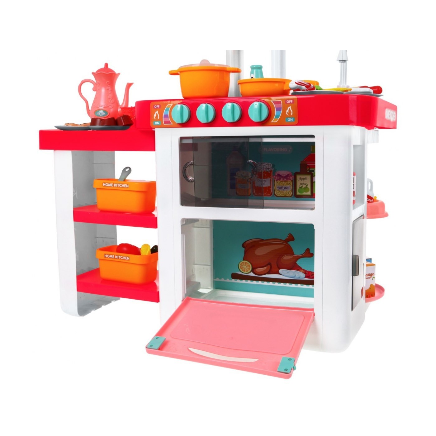 Kuchynský kútik 46 ks. Červený Kohútik s vodou Zástera Čiapka