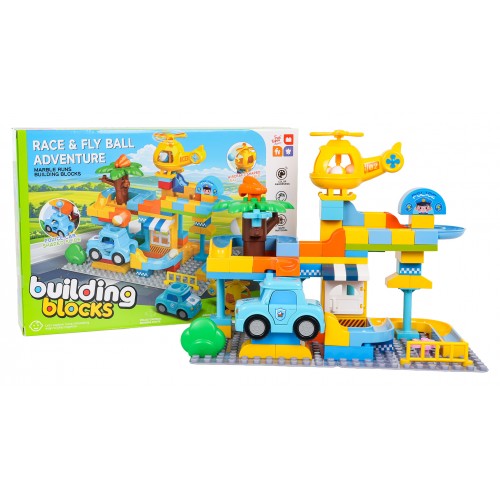 Súprava veľkých tehál policajnej stanice 93 dielov.